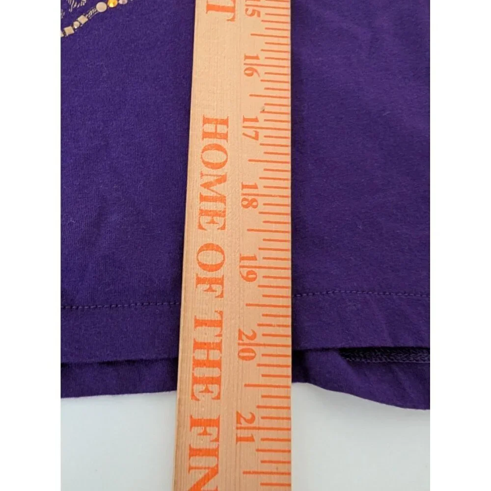 NEW Ralph Lauren Skull Crown T Shirt Girls Size Large Purple Bedazzled Cotton